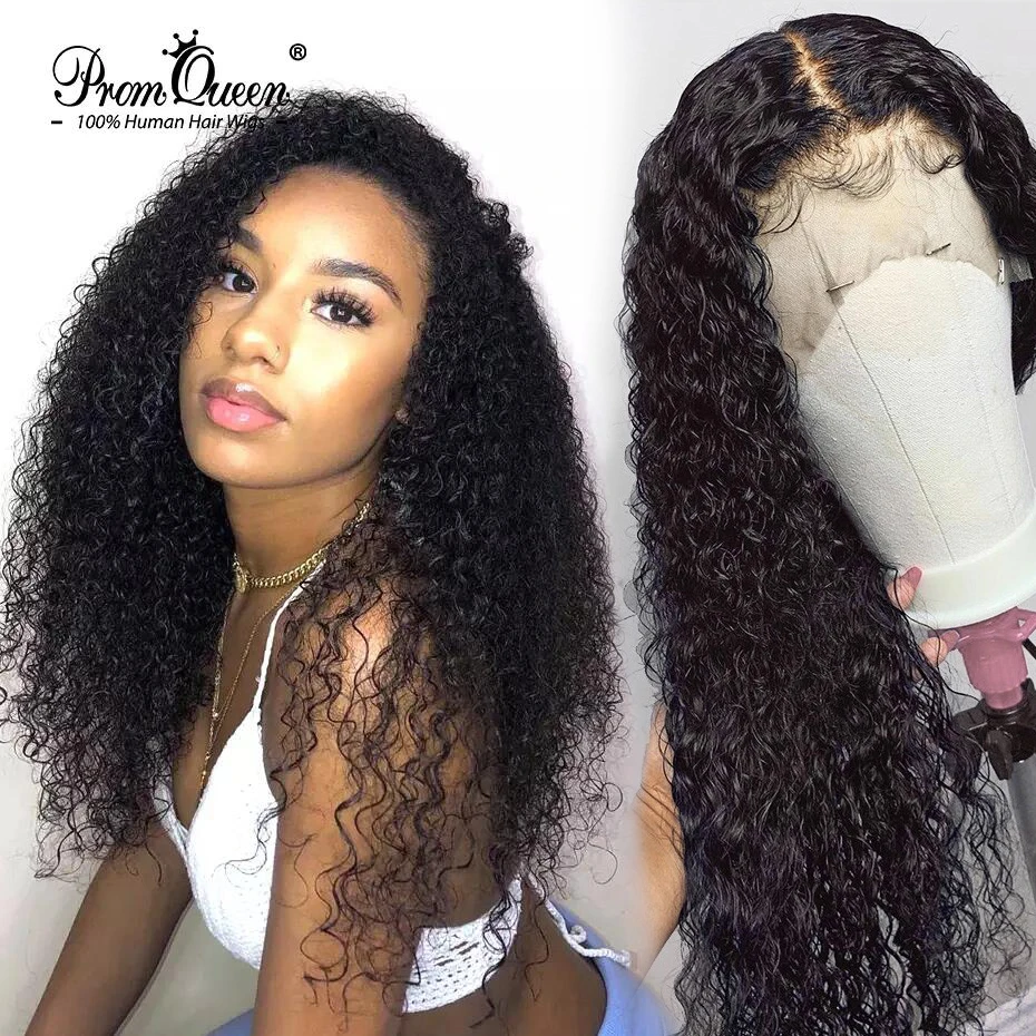 Парики с кудрявыми бобами PromQueen передние парики из человеческих волос на сетке