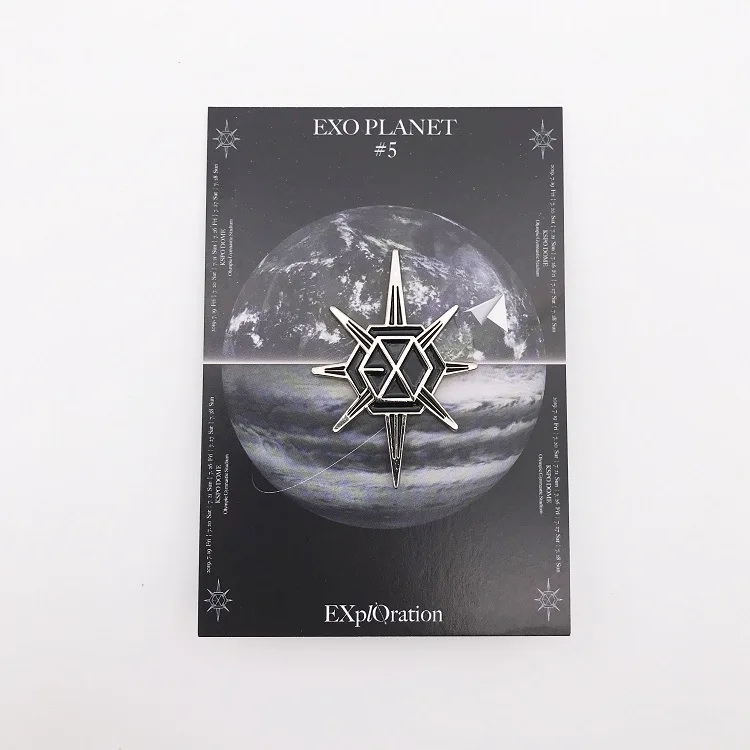 Черная розовая брошь kpop Подарочный значок металлические украшения - Цвет: C
