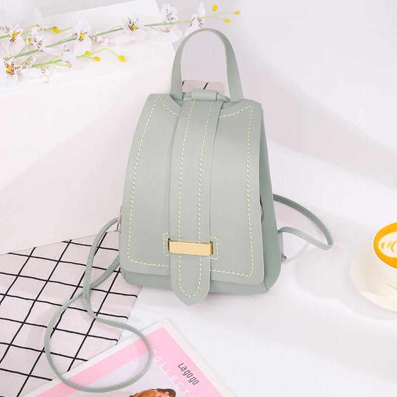 Модный мини рюкзак женская наплечная сумка из искусственной кожи школьный