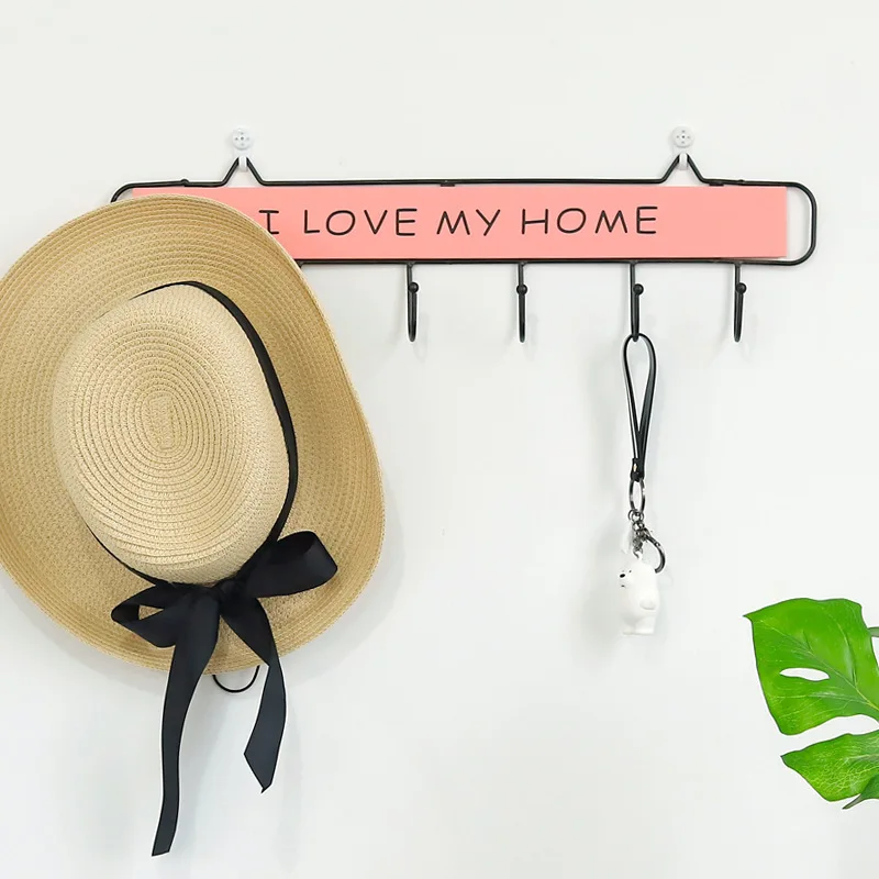 Скандинавский Железный деревянный крюк вешалка для двери настенная подвесная
