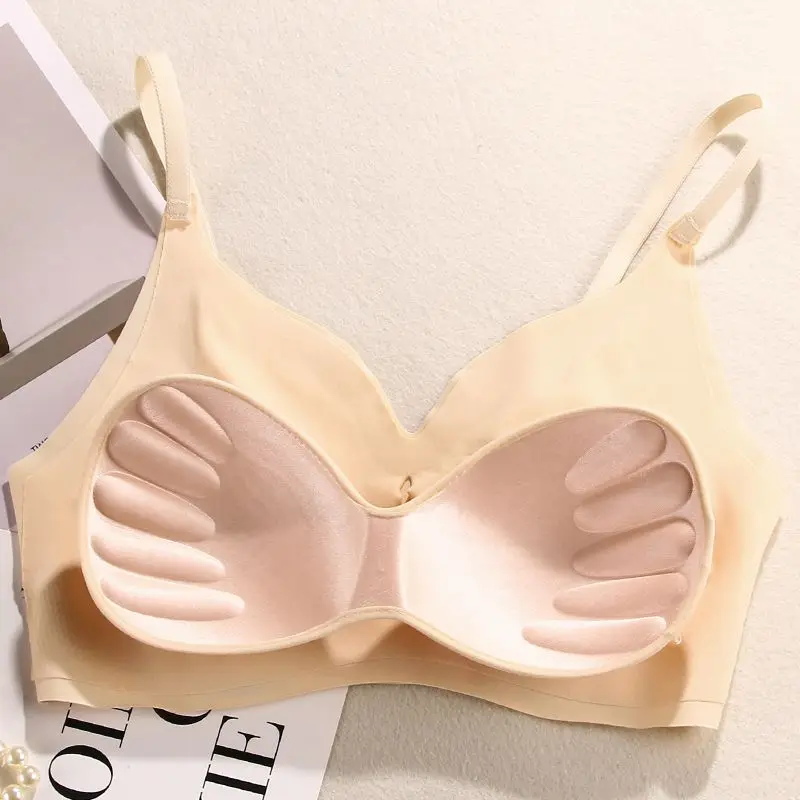 

Yoga Sports Bra V-neck No Steel Ring No Trace Solid Color Fitness Breathable Bra