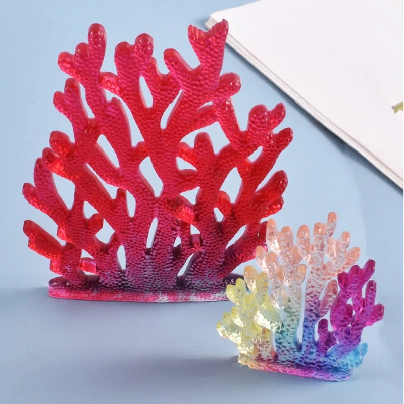 

DIY Crafts Crystal Epoxy Resin Mold Coral Ornaments Decorations Silicone Mould