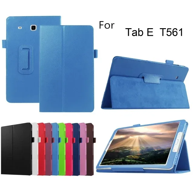 Модная Высококачественная подставка из искусственной кожи для samsung Galaxy Tab E 9,6 T560 T561, чехол для планшета, защитный чехол+ пленка+ ручка