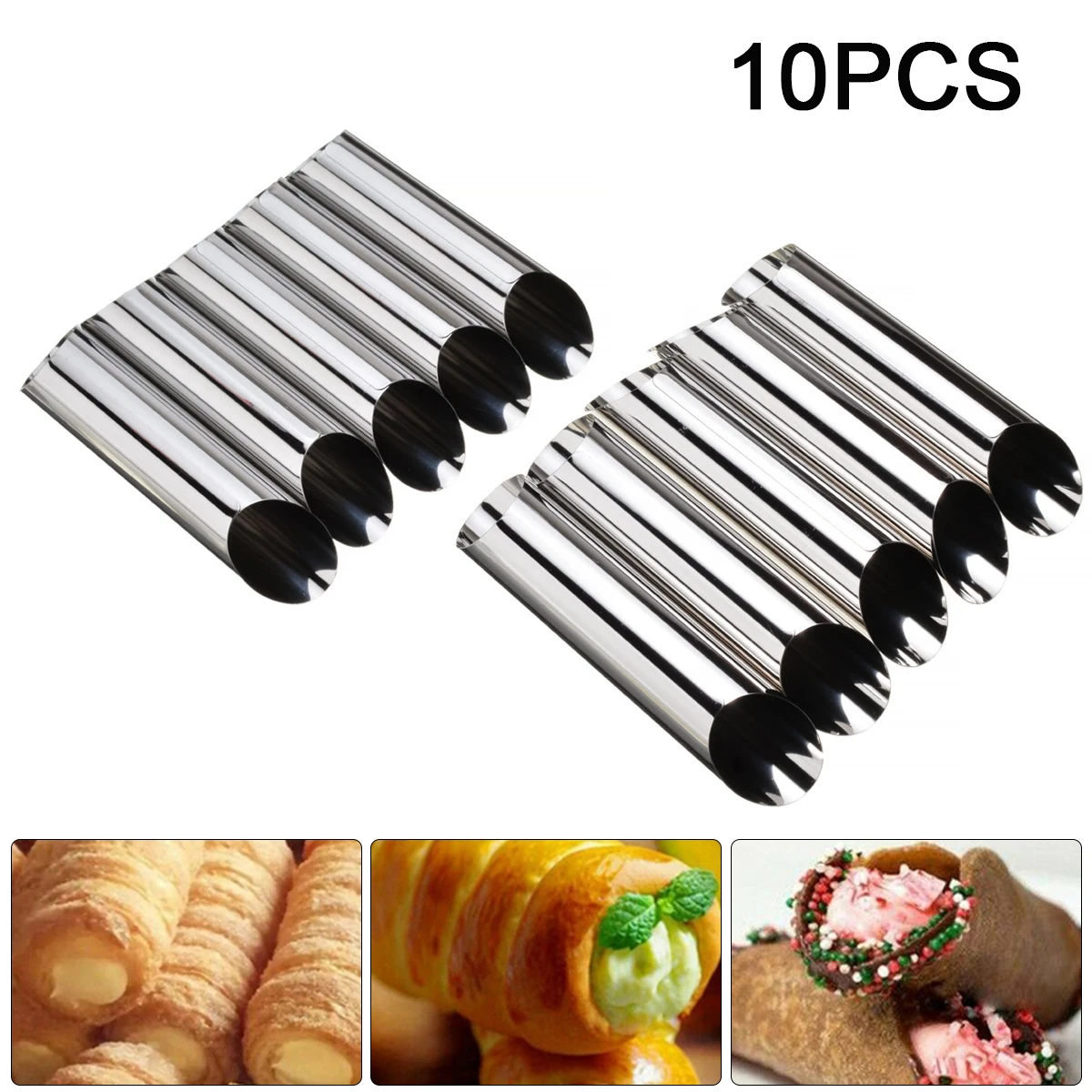 10 шт. полые трубки для хлеба форма канноли из нержавеющей стали крема оболочка