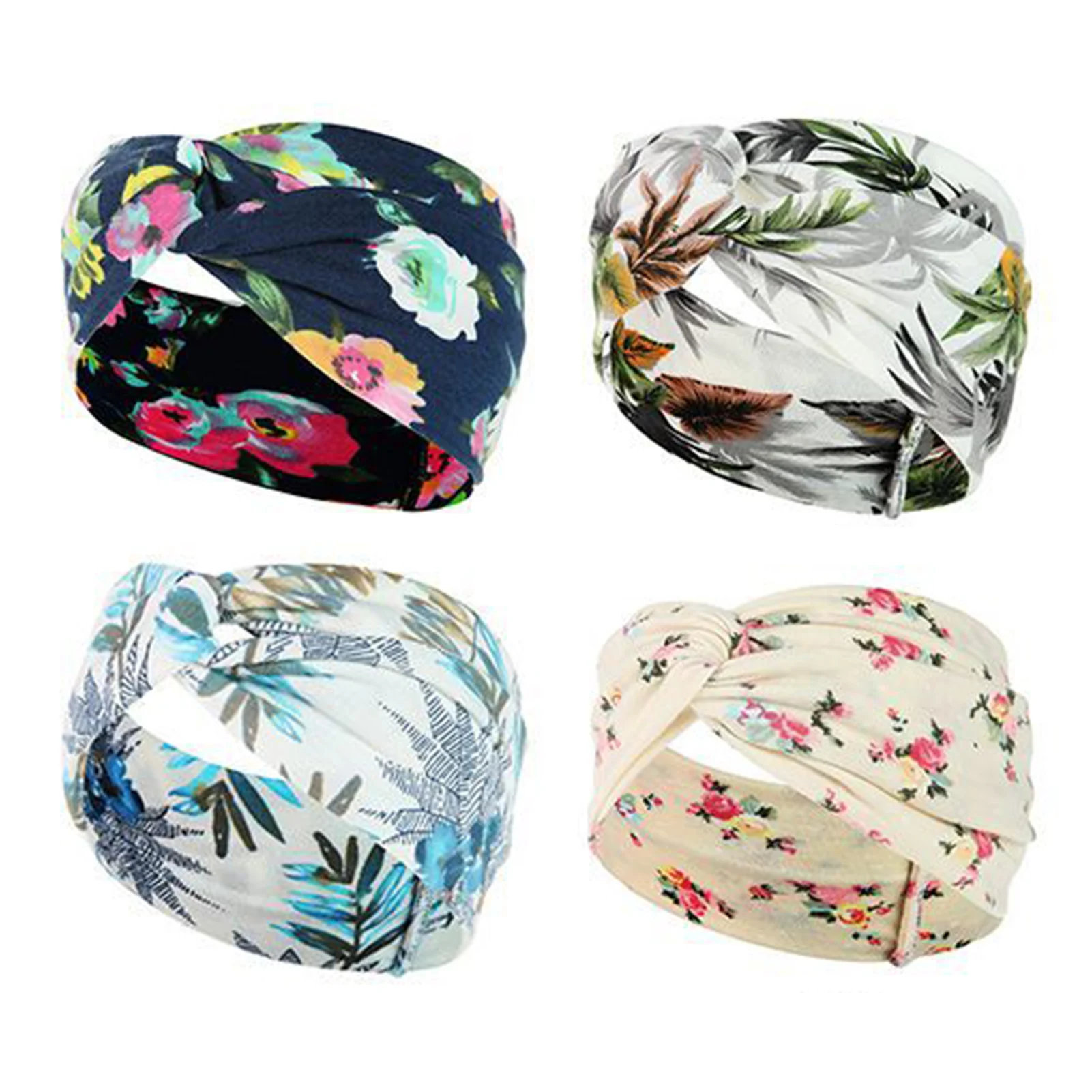 

Print Women Wide-Brimmed Hair Band Sweat-Absorbent Headband Hair Tie Sports Running Fitness Female Yogo Head Hoop Accessories