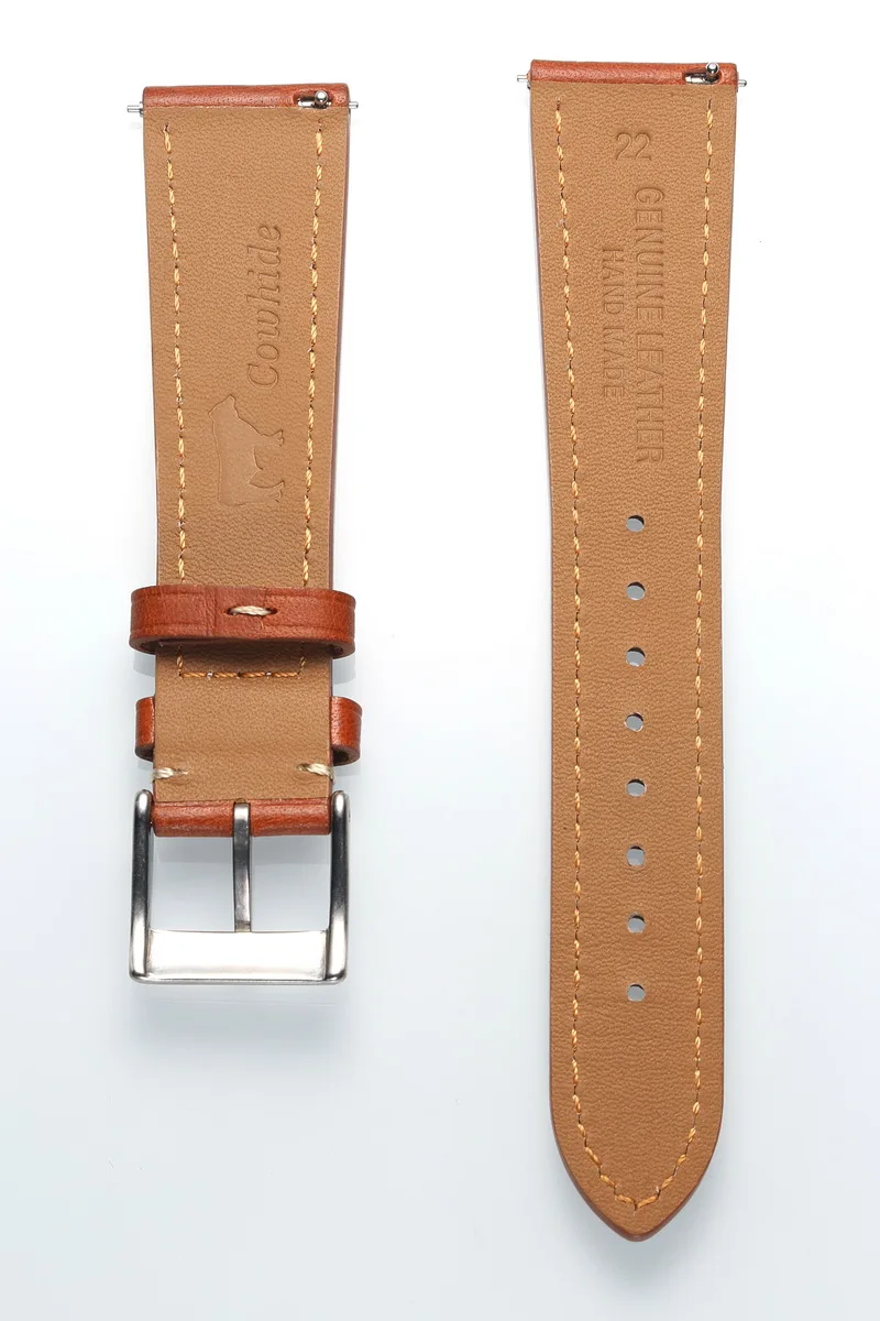 HEMSUT Italy Genuine Cow Leather Watch Band For Man Vintage Soft Wrap Handmade Leather Watch Straps Quick Release  22mm18mm20mm