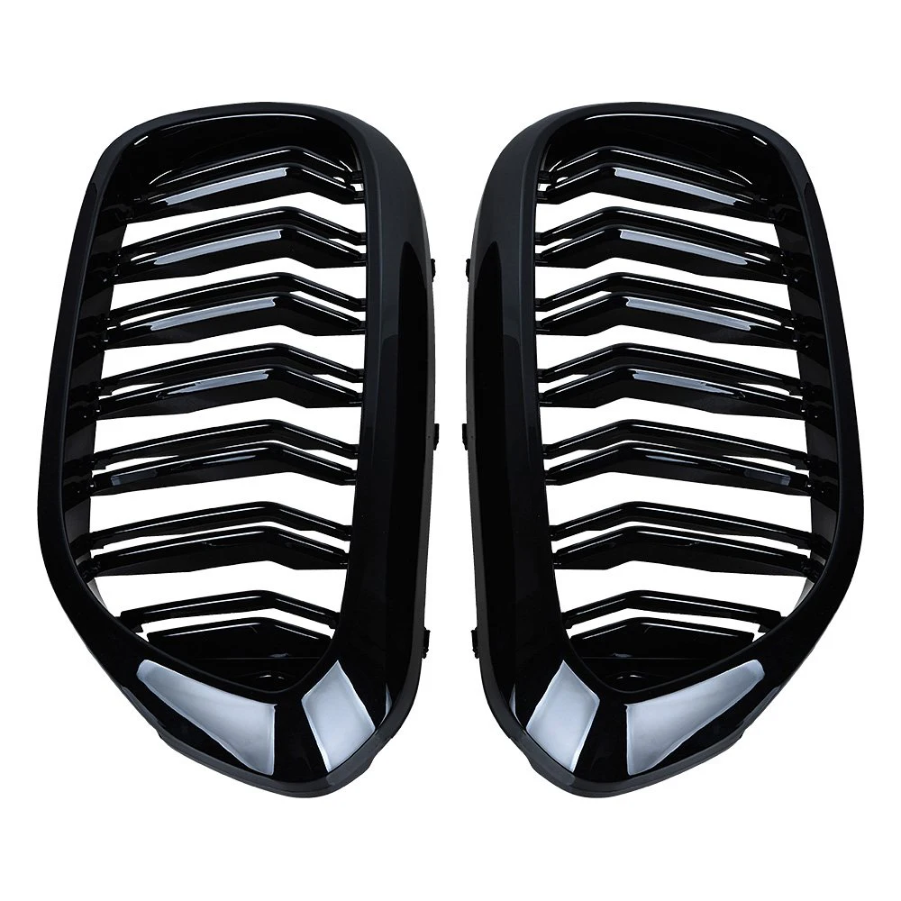 Решетка переднего бампера для BMW 5 Series M5 G30 G31 520i 530i 540i ABS 2-slat глянцевая черная