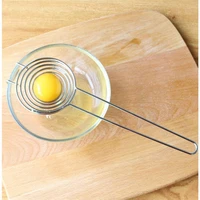 new stainless steel egg white separator spiral egg white separator egg yolk remover divider with long handle kitchen tool