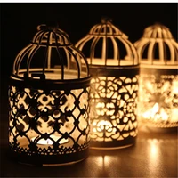 creative birdcage candlestick tealight metal hanging lanterns candle holder for wedding candlelight dinner party home decor
