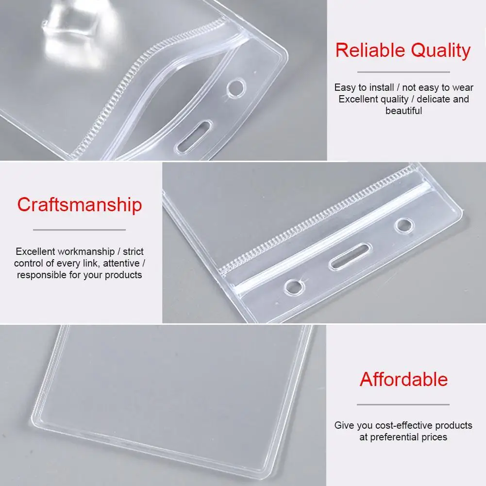 

One Piece Soft PVC Transparent Id Protective Work Card Name Cover Cards Bags Plastic Work Waterproof Photocard Card Protect X6T8