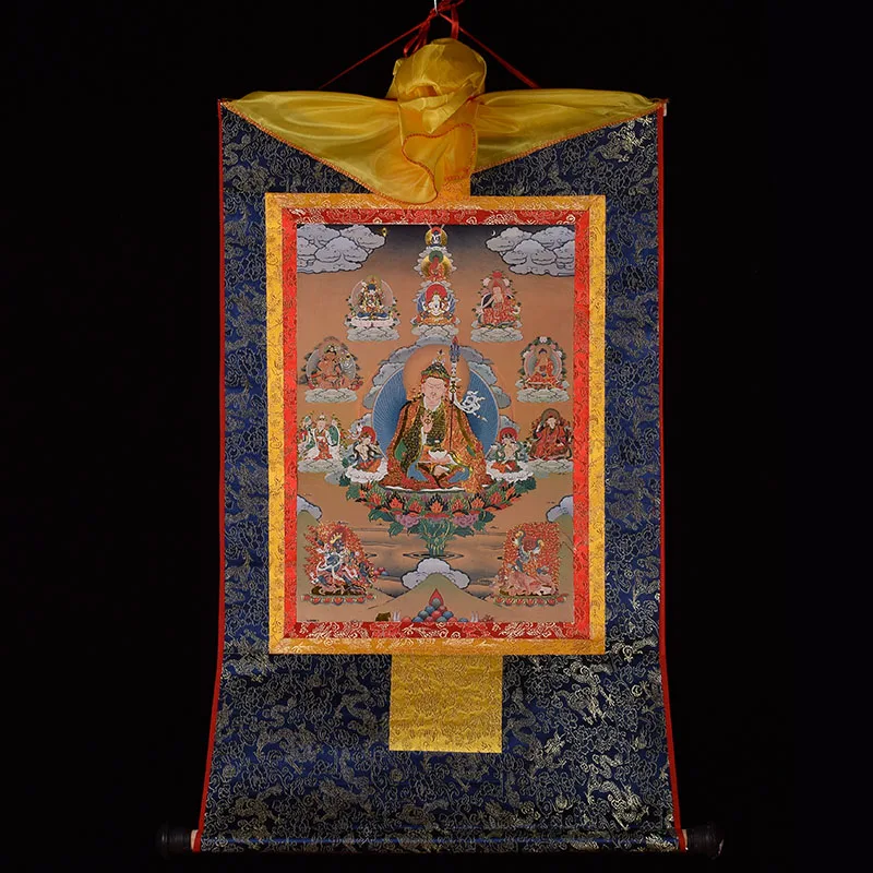 

Tangka lotus eight changes Tibetan gold-plated Tangka lotus peanut master