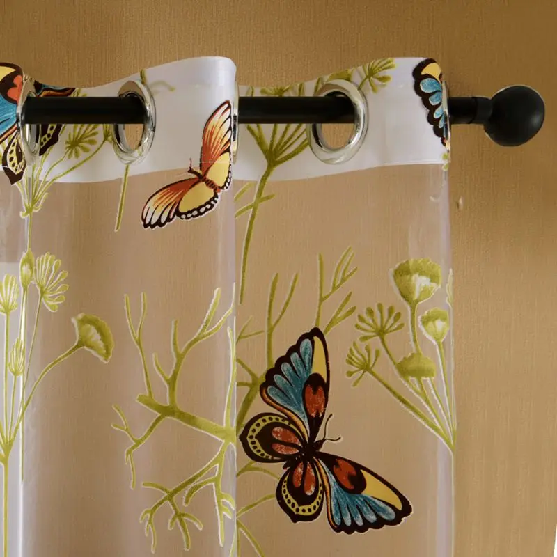 100x200cm Butterfly Curtain Panel Roman Window Valance Kitchen Curtains String Fabric For Yarn Rustic Screen Home Decorations | Дом и сад