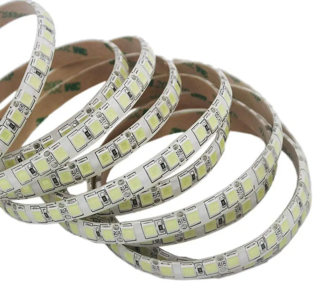 Светодиодная лента 5050 SMD 120 светодиодов/м водостойкая 5 м 600 светодиодов 12 В
