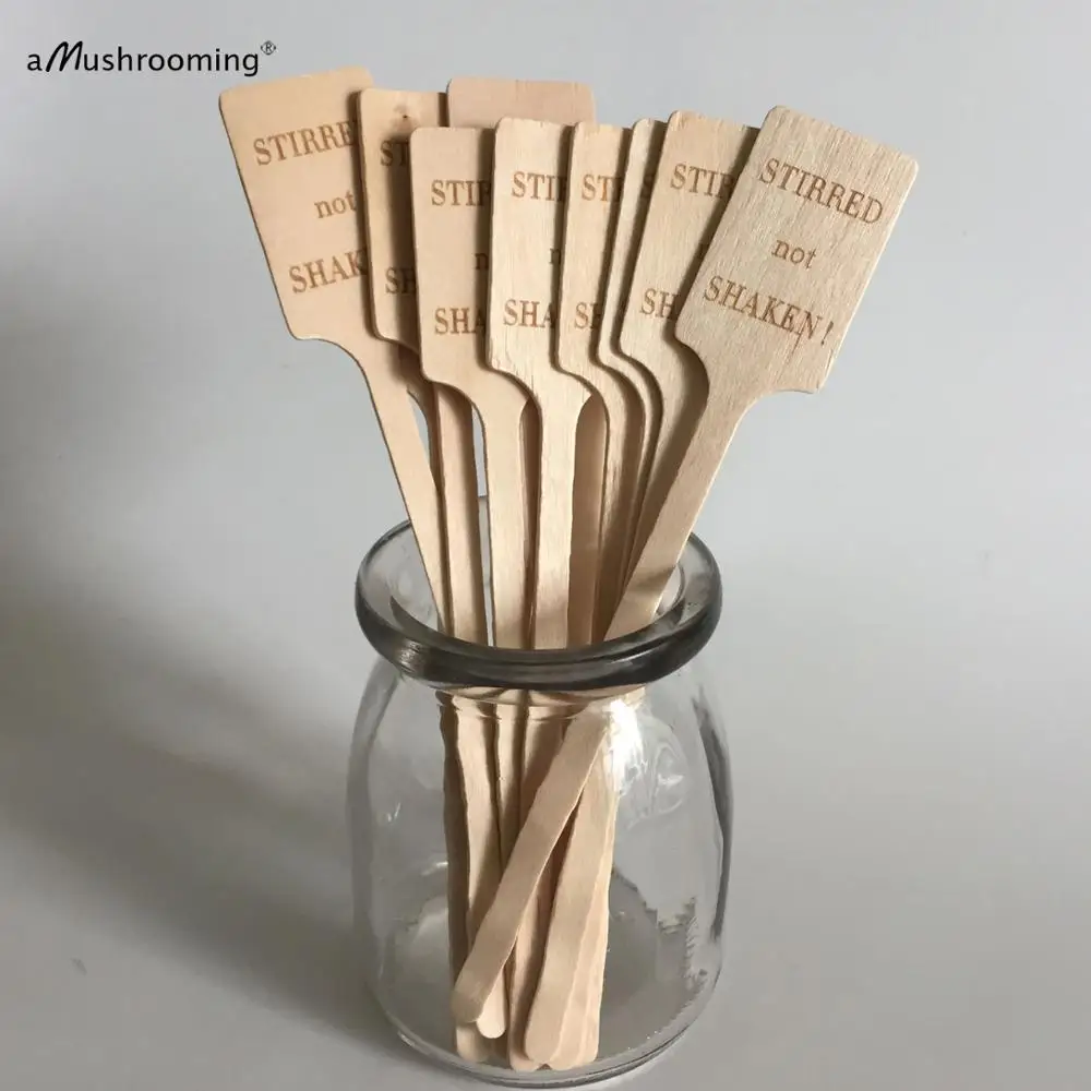 Уникальные аксессуары для бара x200 Mason Jar палочки напитков коктейлей деревянные