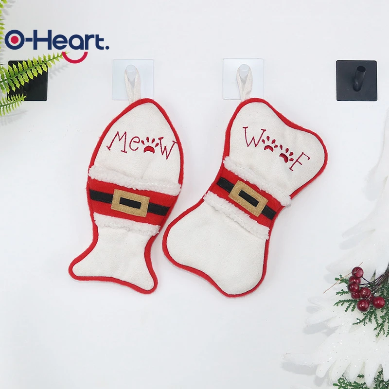 Рождественская Подарочная сумка в форме рыбки и кости Новогодняя Коллекция 2019