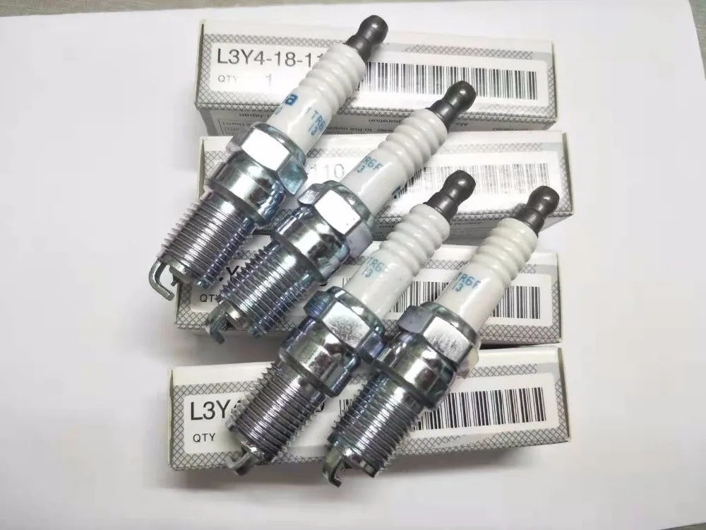 4 шт./лот иридиевая Свеча зажигания для Mazda 3 Ford Focus 2005-2011 1,8 OEM: 9S7E-12405-AA L3Y4-18-110