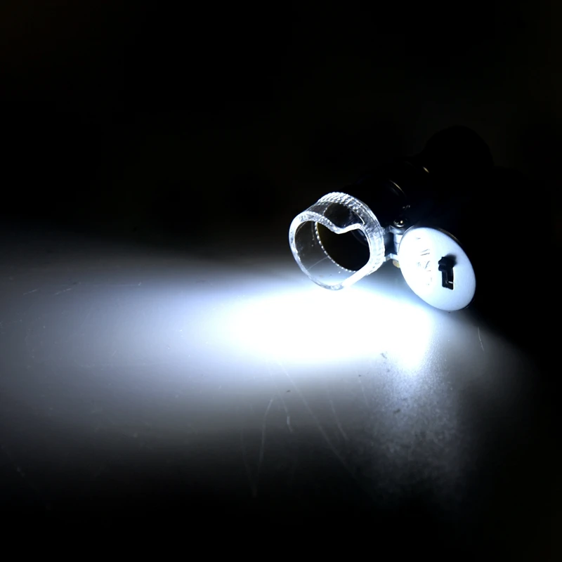 Мини 60x светодиодный карманный микроскоп ювелир nifier Регулируемая