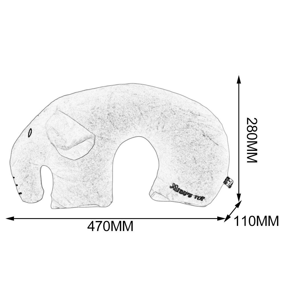 

47cm Cute Cartoon Elephent U Neck Pillow Animals Plush Toys Animals Doll Stuffed Cloth Cushion Birthday Gift Animals Doll