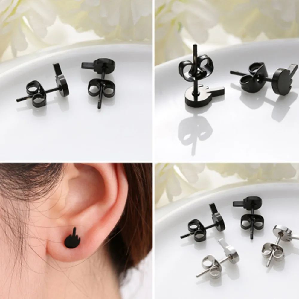 Серьги гвоздики унисекс в стиле панк для мужчин и женщин ювелирные изделия ушей