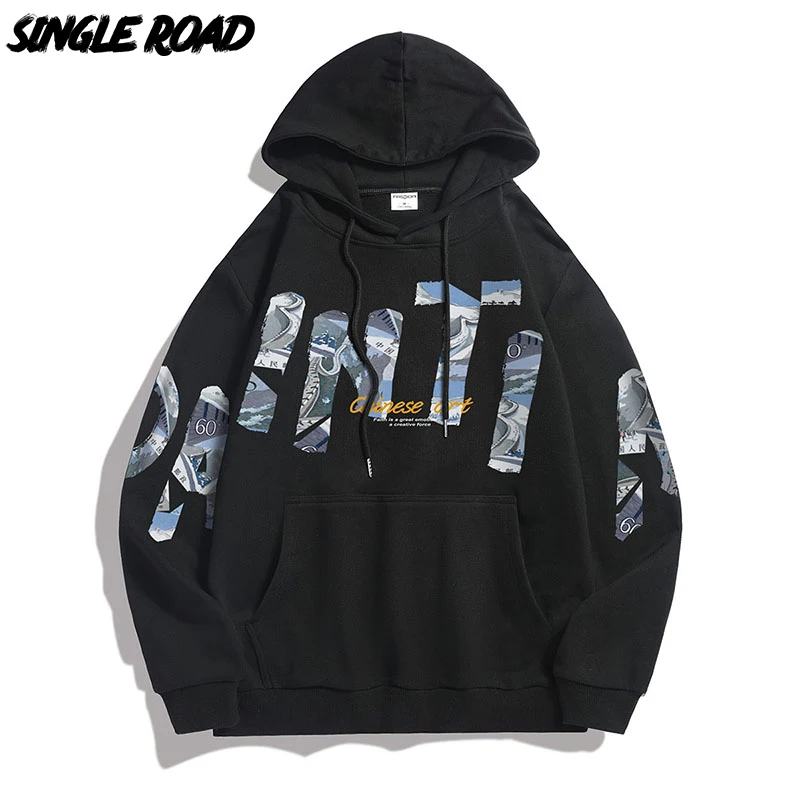 

Мужские толстовки с капюшоном 2021, мужская толстовка с принтом, 100% хлопок, хип-хоп, Японская уличная одежда, Harajuku, мужская повседневная черная...