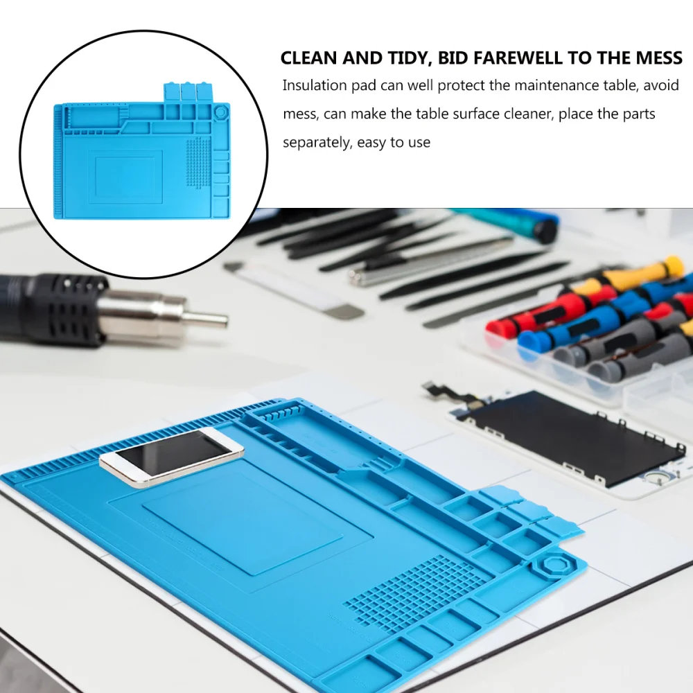 

Magnetic Heat Insulation Silicone Pad Mat Maintenance Platform Soldering Mat