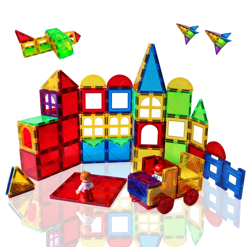 Магнитный конструктор Romboss большого размера, магнитные строительные блоки, аксессуары, развивающий конструктор, магнитная игрушка для дете...