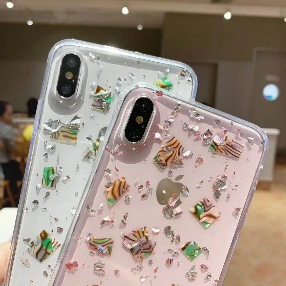 Fashion Silver Foil Color Sugar paper Phone Case For Samsung Note 10 Pro 9 8 S10 S9 S8 Plus Silicone Back Cover Fundas |