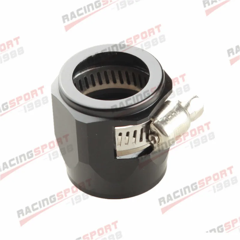 -16AN 16AN AN16 HEX Finishers Fuel Hose Clamp Aluminum Black