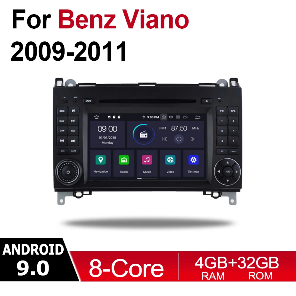 Для Mercedes Benz Viano 2009 2010 2011 Android Восьмиядерный 4 Гб ОЗУ автомобильный DVD NTG GPS Радио BT Navi