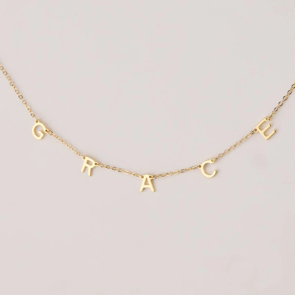 

Sherman Customized Initial Necklace, Exquisite Clavicle Chain, Ladies Stainless Steel Number Pendant Jewelry