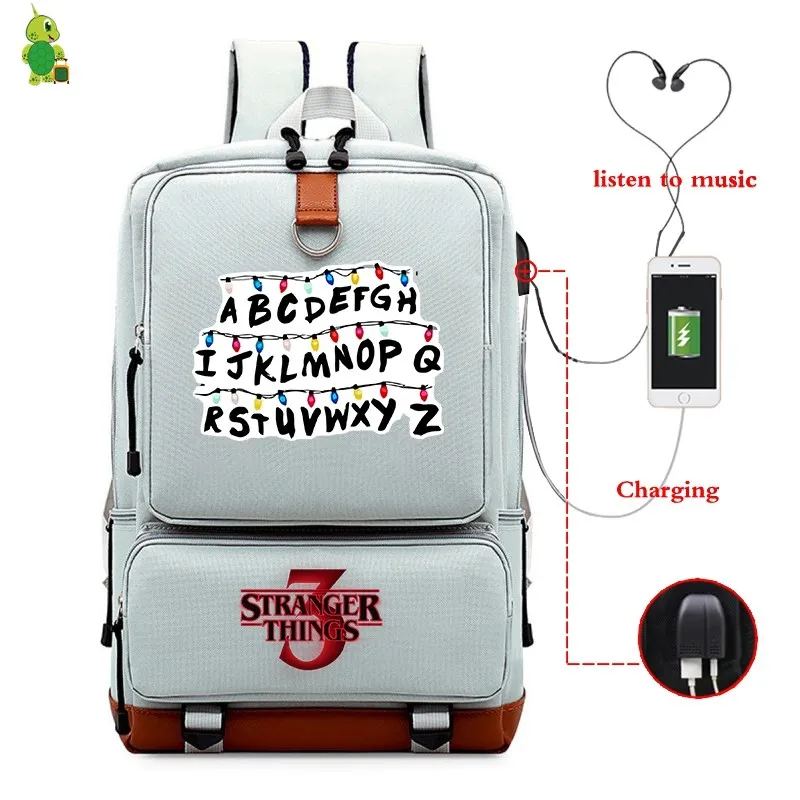23 Mochila странные вещи рюкзаки мужские женские рюкзак USB зарядка путешествия ноутбук рюкзак большие школьные сумки для подростков мальчиков девочек - Цвет: 23