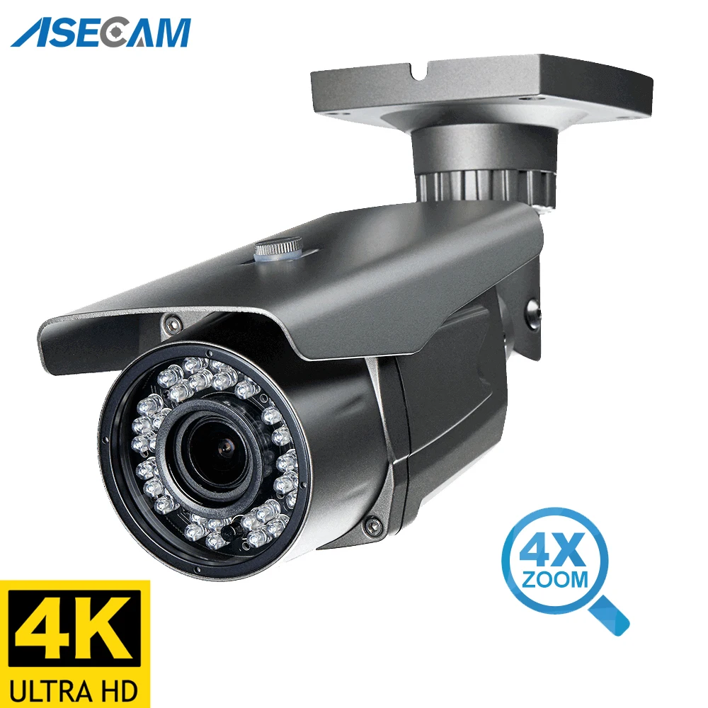 8MP 4K видеонаблюдение Hikvision совместимая зум 4x варифокальный объектив Открытый H.265