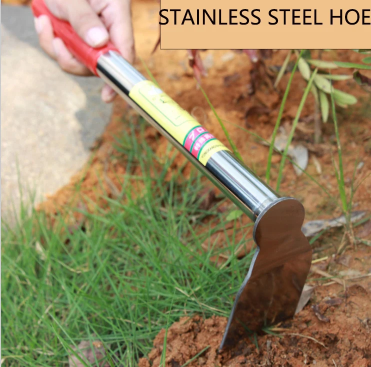 

Hot Stainless Steel Hoe Weeding Rake Planting Vegetables Farming Fishing Farm Wood Handle Gardening Agriculture Tools Hand Tool