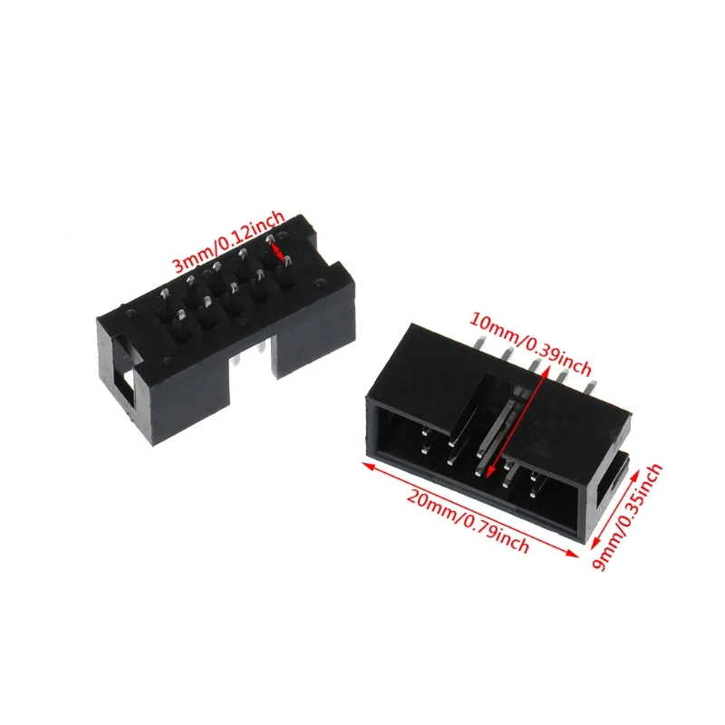 10 шт. DC3 Pin 2x5 двухрядный 2 54 мм прямой штырьковый разъем IDC Box | Обустройство дома