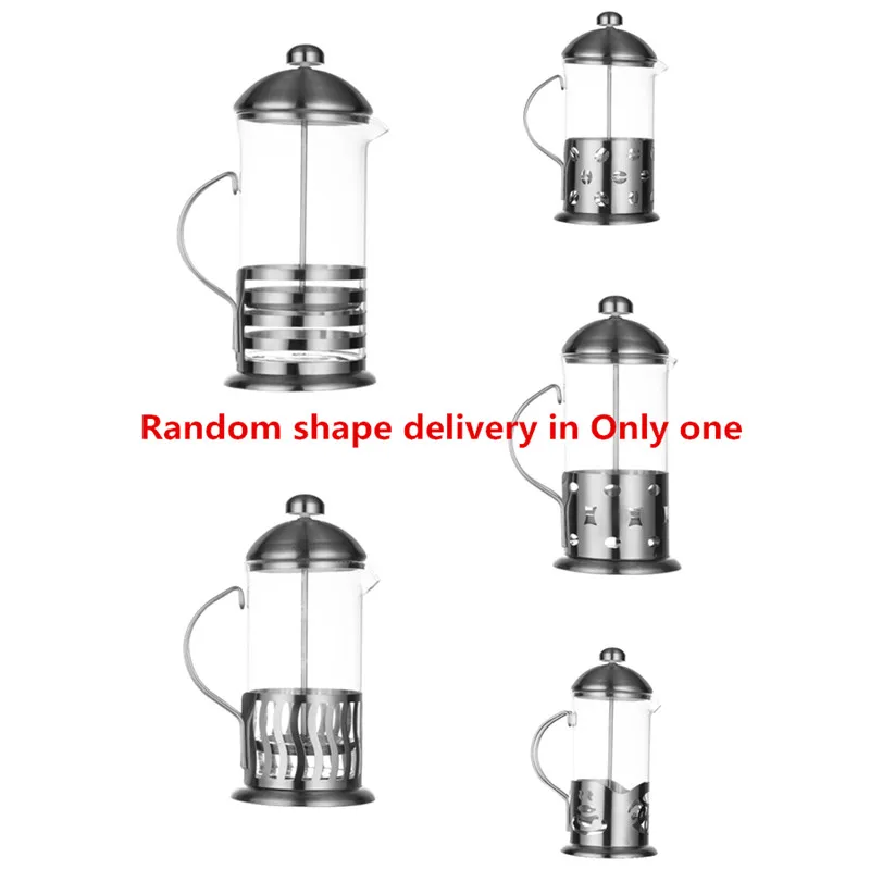 Кофеварка 1 л большой стеклянный кофейник из нержавеющей стали пресс для