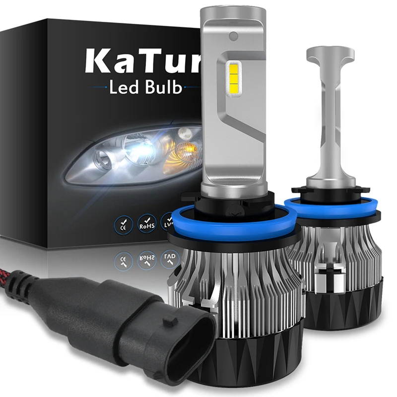 Katur 16000Lm H8 H11 H16 светодиодный автомобилей головной светильник 6000K белый