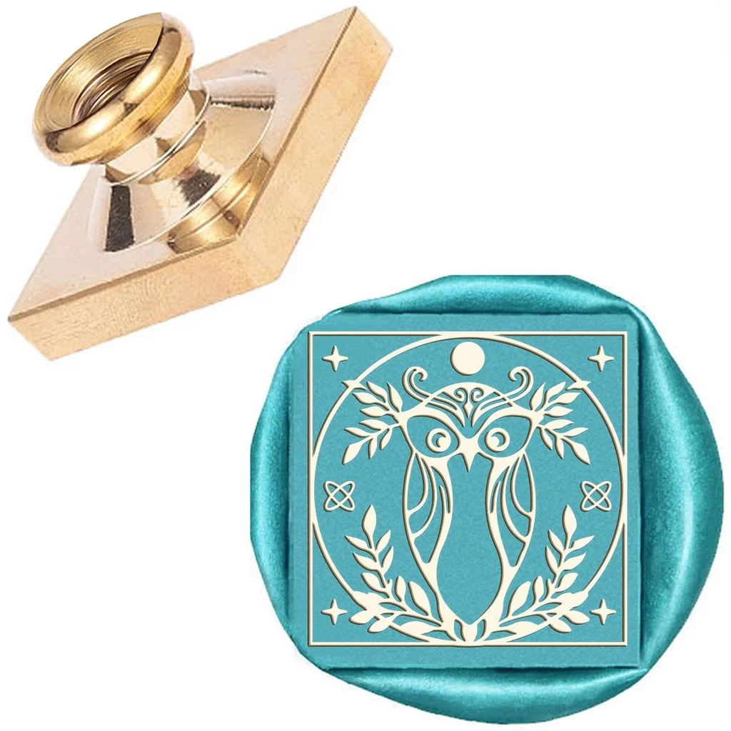 

1PC Wax Seal Stamp Head Replacement 25mm Vintage Sealing Wax Stamp Square Heads Only No Handle for Envelopes Cards Invitations