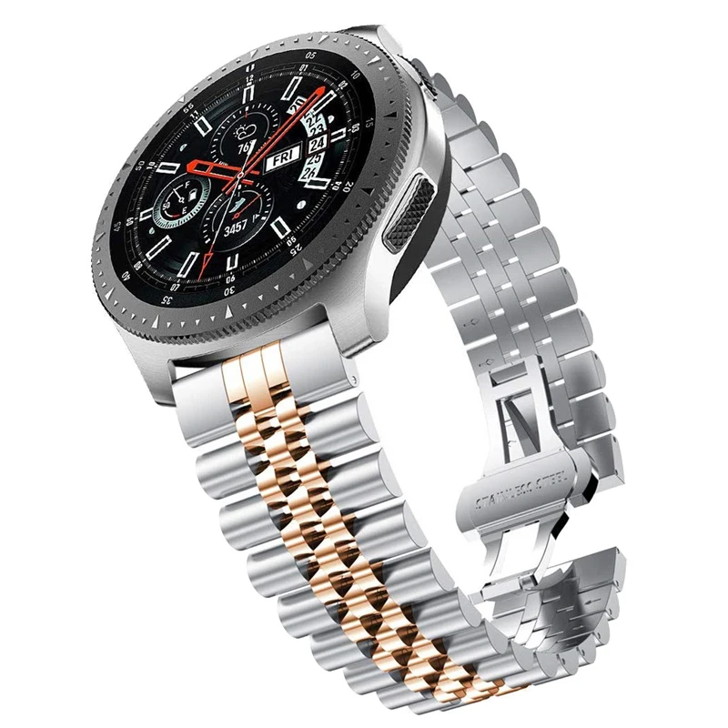 

20mm 22mm Stainless Steel Watch Band for Samsung Galaxy Watch3 45mm Wristband for Huawei GT2 Pro Metal Strap Replacement