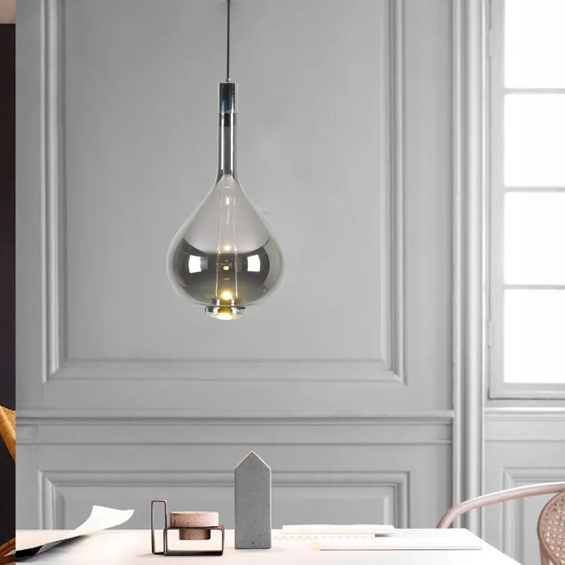 Goedkoop Restaurant Led Kroonluchter Bar Cafe Hanglamp Slaapkamer Verlichting Minimalistische Kunst Glas Eetkamer Opknoping Lichten