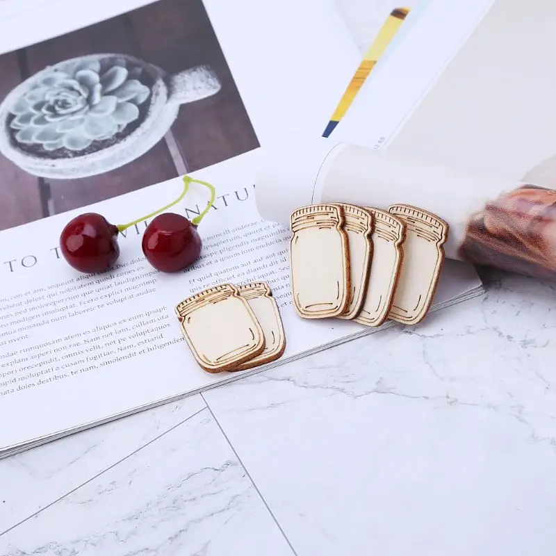 25 шт лазерная резка деревянная форма бутылки молока ремесло Свадебный