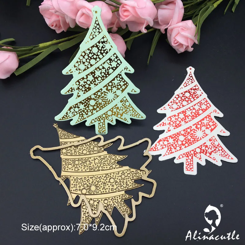 Горячая фольга пластина штамповка металл штамп зима Рождественская елка Сделай