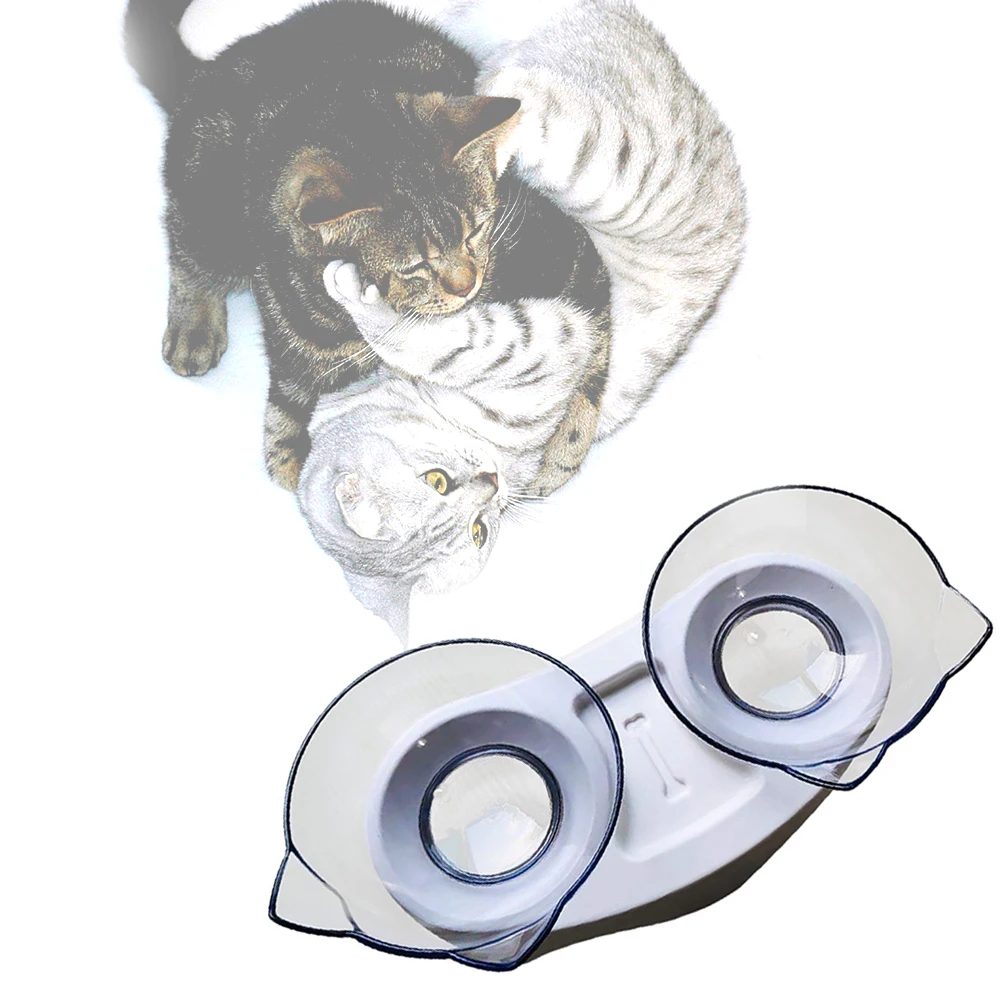 Поднятые миски для домашних животных кошек прочные двойные поднятая подставка