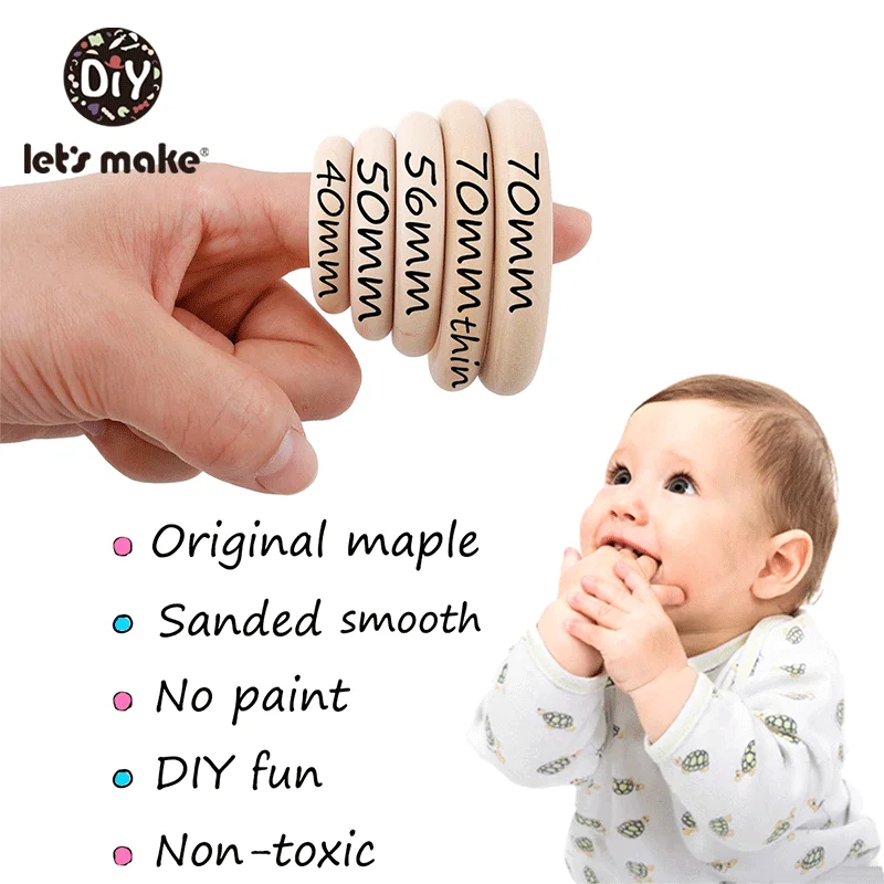 maple teething rings