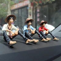 car ornaments decorations cartoon anime luffy set action figure model ornaments auto interior accessories toys children gift