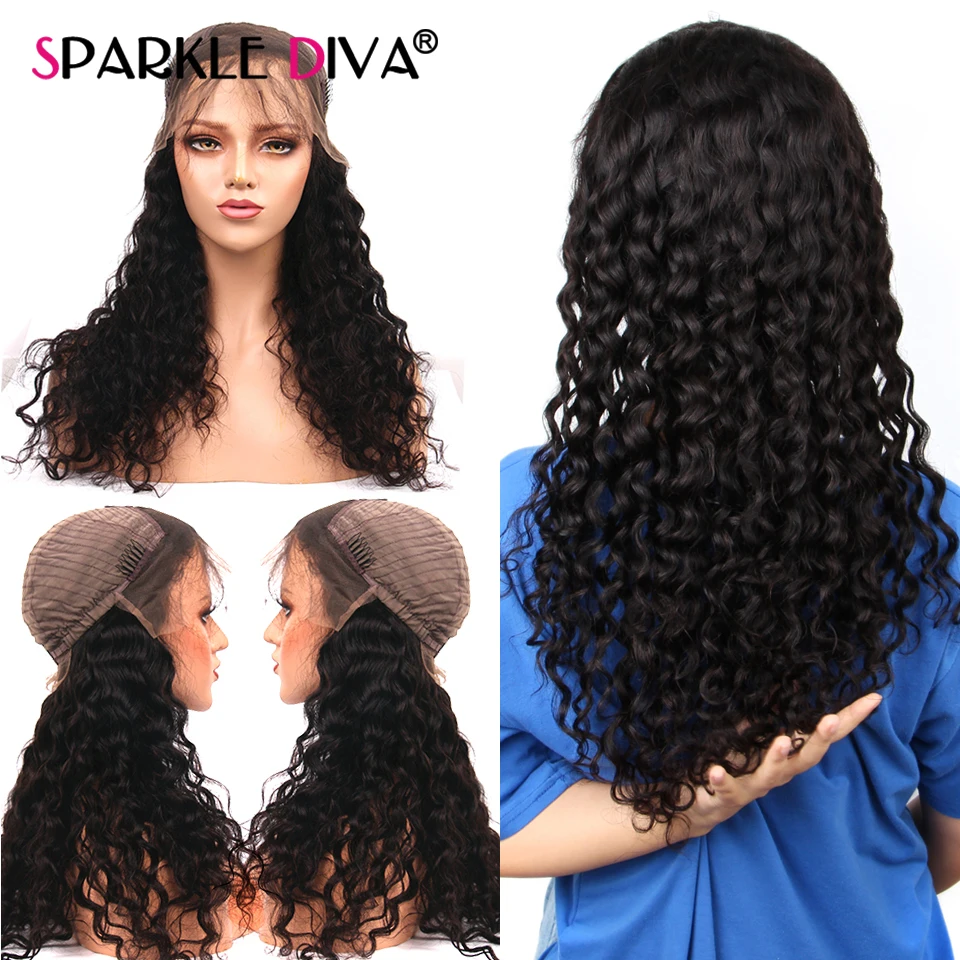 Парики из натуральных волос с волнистыми кружевами предварительно сорванные
