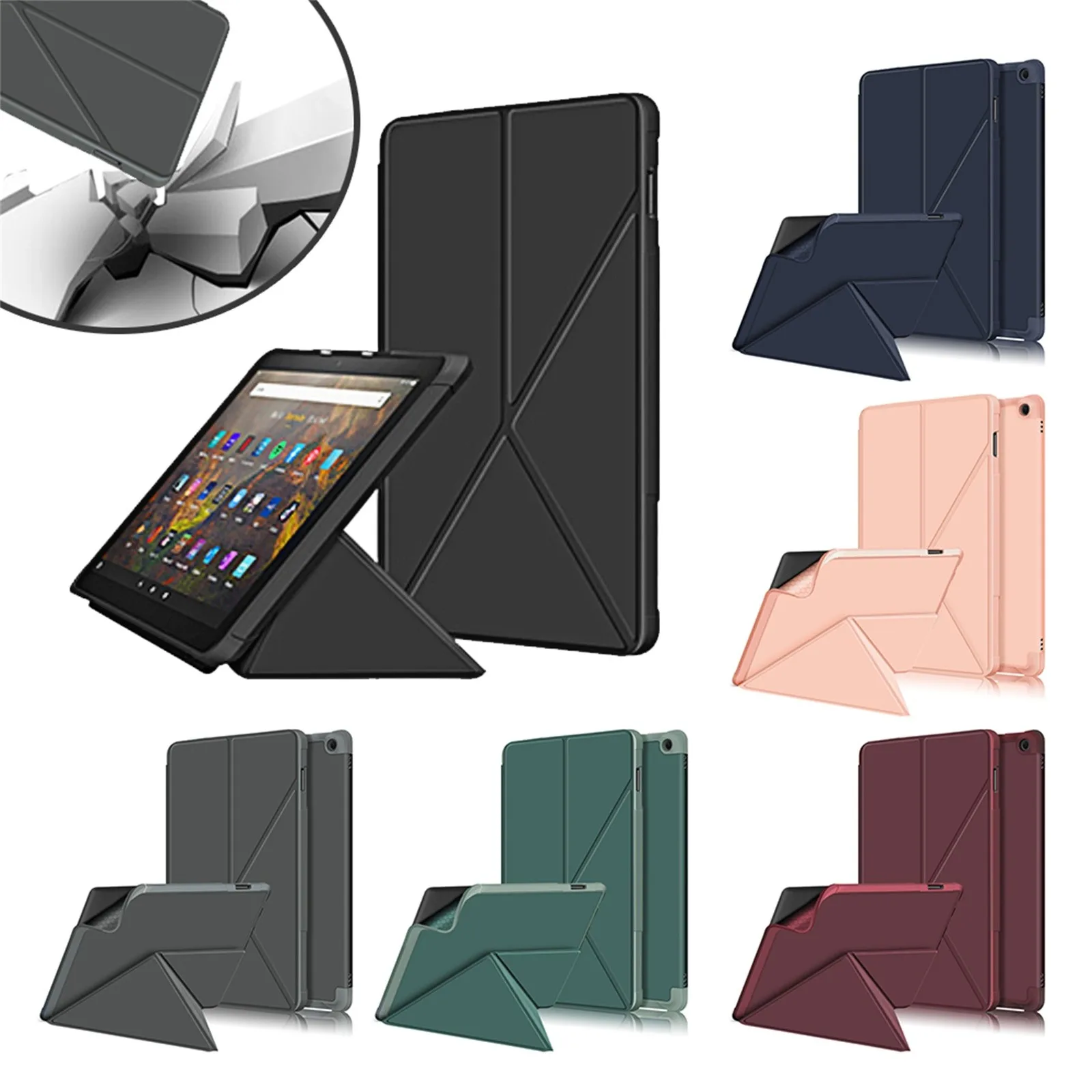 Защитный чехол для Kindle Fire HD 10 Plus 2021 плоский твердый кожаный мягкий из ТПУ