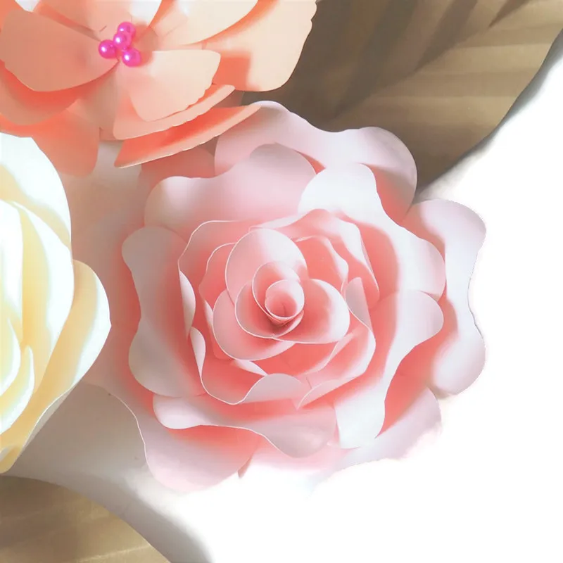 DIY Искусственные цветы гигантский бумажный цветок 7 шт. + 6 оставленных свадебных