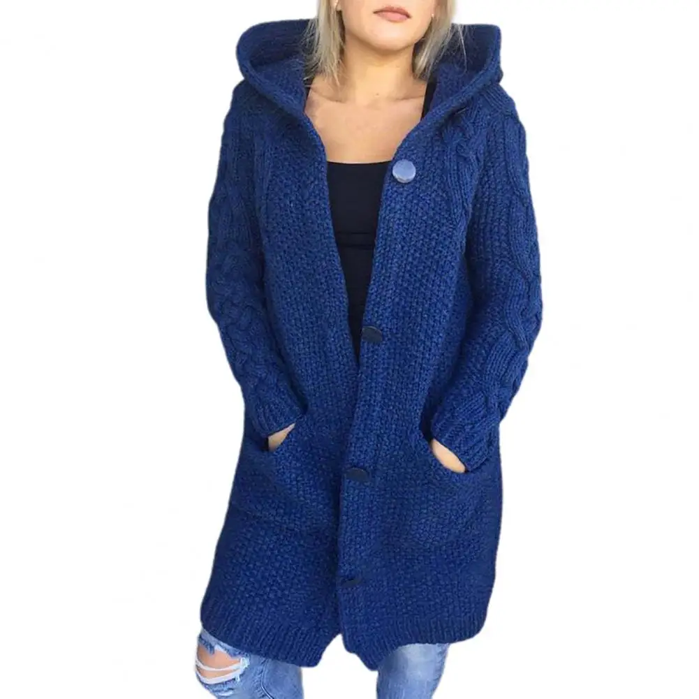 

Ele-Choice M-3XL длинный рукав, приятный для кожи однотонный длинный кардиган, свитер, верхняя одежда для повседневного и рабочего использования