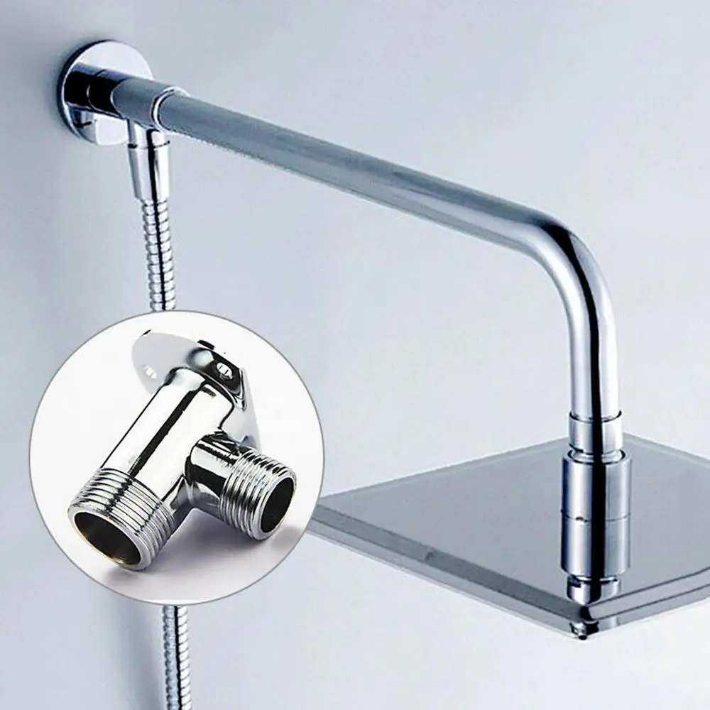 

30cm Stainless Steel Wall Mounted Shower Head Extension Arm Rain Shower Head Install Easy Bathroom Accessories
