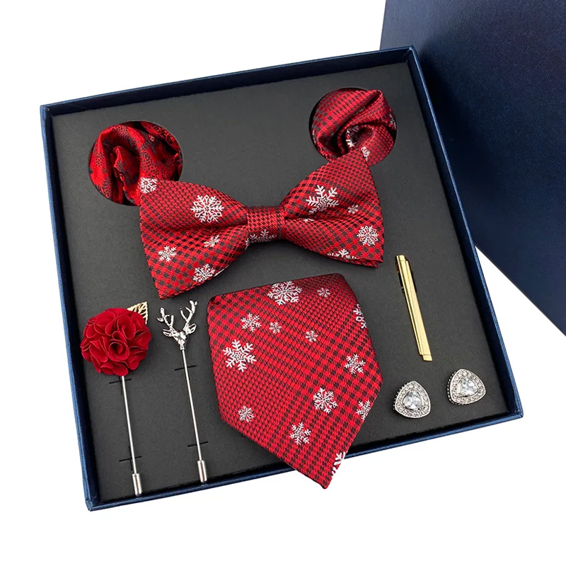 

2021 new men's tie luxury gift box wedding tie tie tie pocket scarf Brooch cuff Festival gift box